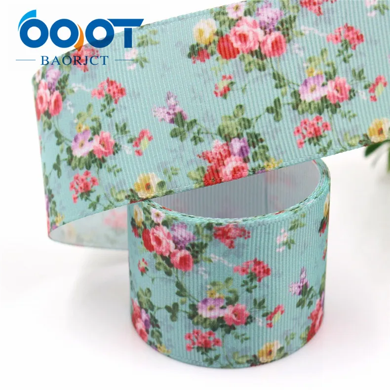 OOOT BAORJCT I-19112-328, 38 мм 10 ярдов цветок мультфильм ленты термальность передачи печатных grosgrain, рукоделие Подарочная упаковка МАТЕРИАЛЫ - Цвет: I-19112-336
