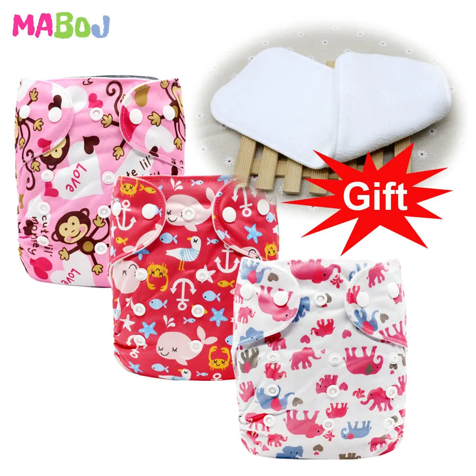 PD5-4-6-2 MABOJ Cloth Diapers Baby Pocket Cloth Diaper One Size Waterproof Nappy Reusable Cloth Nappies Set Washable Wholesale New - Цвет: PD5-4-6-2