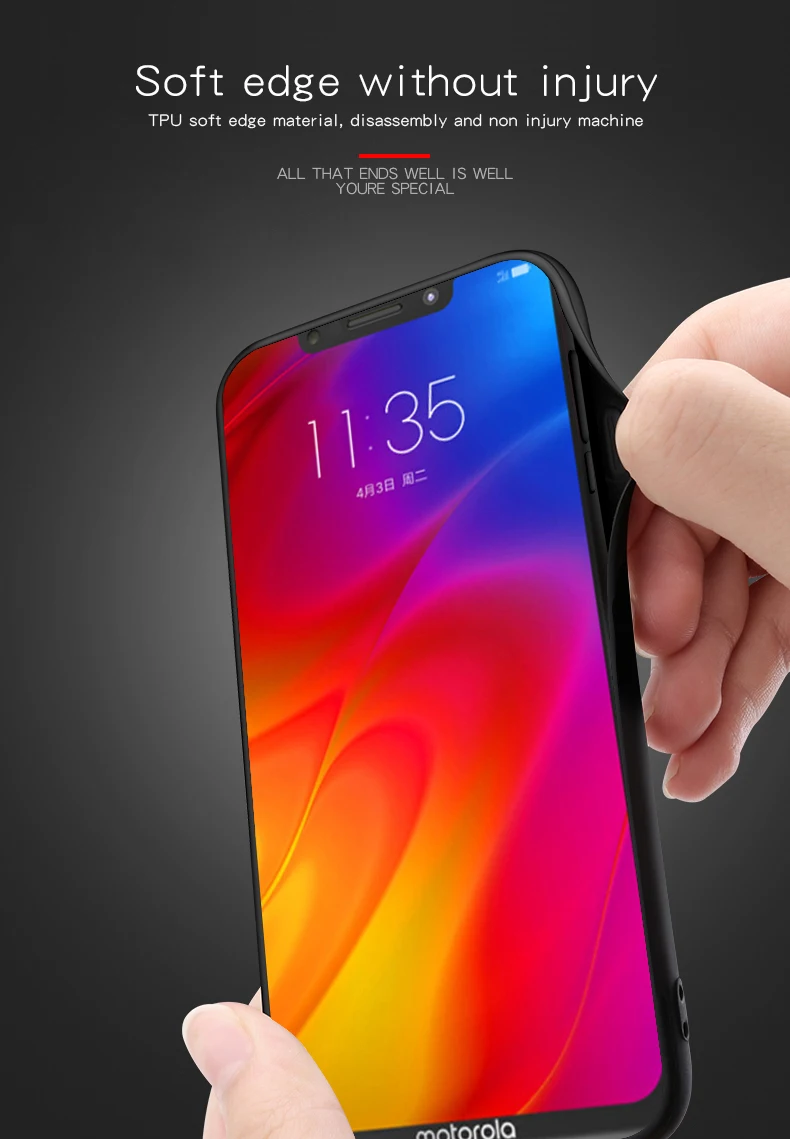 Чехол для Motorola One Power PC ткань + силиконовая задняя крышка противоударный P30 Note