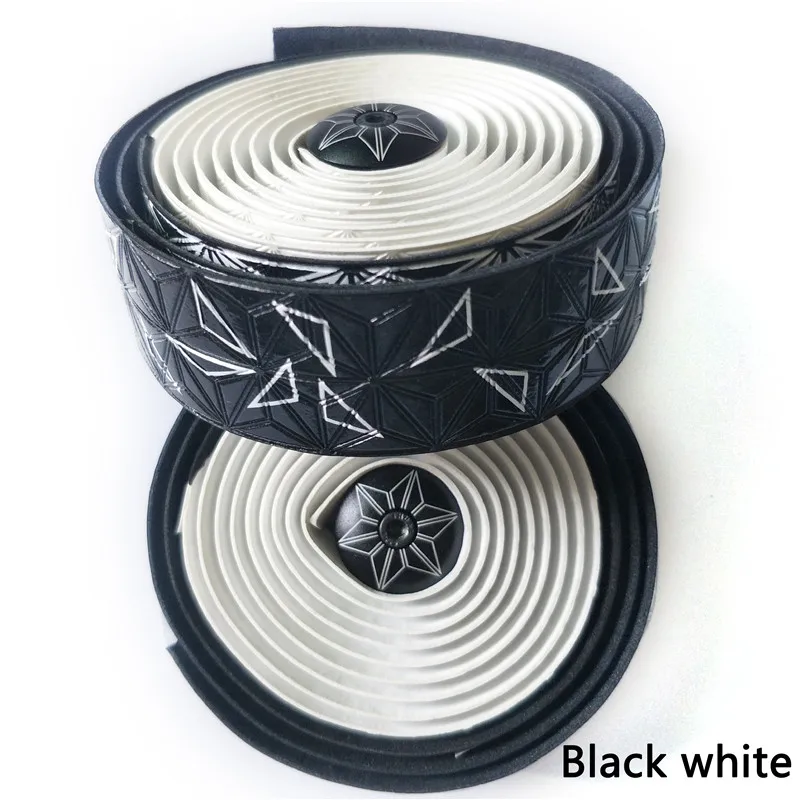 black white Оригинальная supacaz гоночная лента для руля велосипеда шоссейного велосипеда силиконовая лента для руля гоночного велосипеда 7 цветов на выбор - Цвет: black white