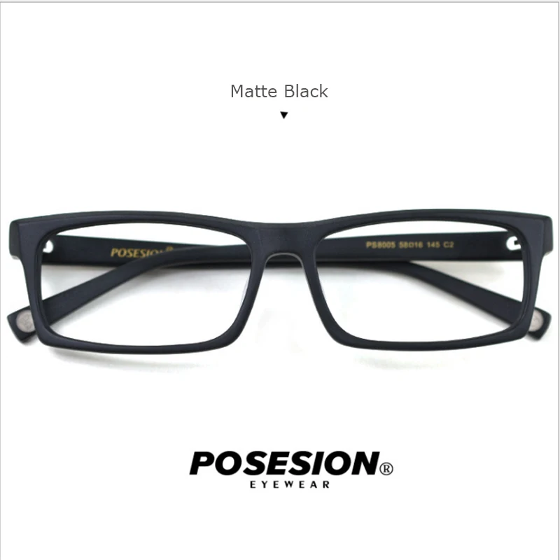 PS8005C04 POSESION, оптические очки, оправа для мужчин и женщин, Ретро стиль, компьютерные очки для глаз, оправа для очков, прозрачные линзы, мужские и женские очки PS8005 - Цвет оправы: PS8005C04