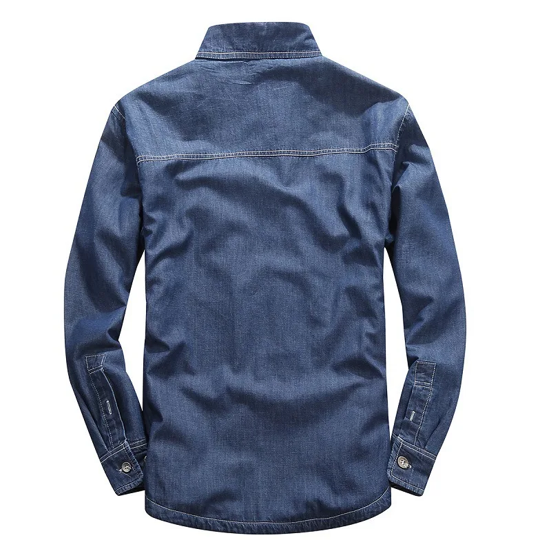 ZHAN DI JI PU BRAND Men Winter Warm Fleece Liner Thicken Shirt Denim Jeans 90 | Мужская одежда