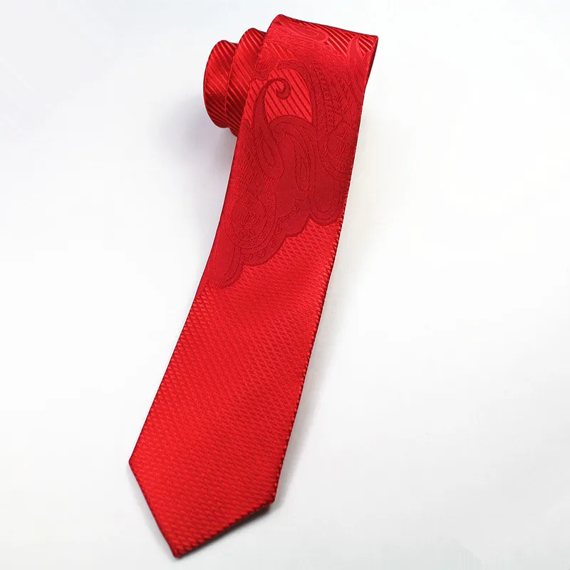 Rbocott Для мужчин s Slim Tie моды Галстук Пейсли 6 см ширина Узкие галстуки для мужчин Свадебная вечеринка Узкие галстуки Gravatas corbatas - Цвет: 06