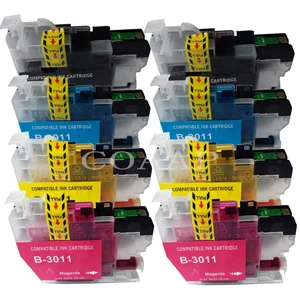8pcs -- 2BK 2C 2M 2Y LC3011BK LC3011C LC3011M LC3011Y совместимый чернильный картридж для принтера Brother MFC-J491DW J497DW J690DW J895DW струйный принтер - Цвет: 8pcs -- 2BK 2C 2M 2Y