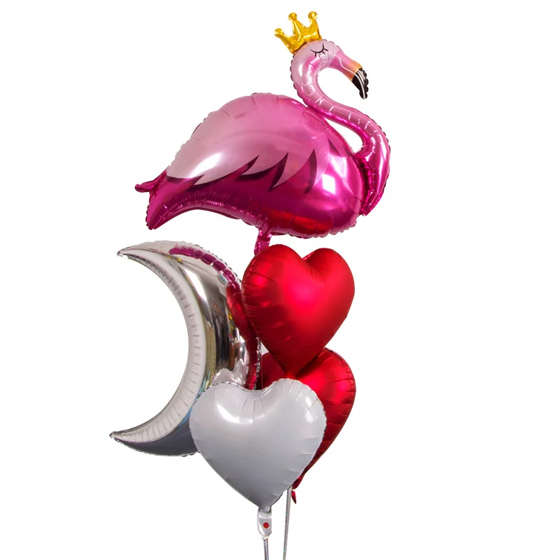 Birthday Balloons Rose Pink Flamingo Moon Heart Beer cup Foil Balloon Wedding Mariage Decoration Adult Party Helium Air Globos