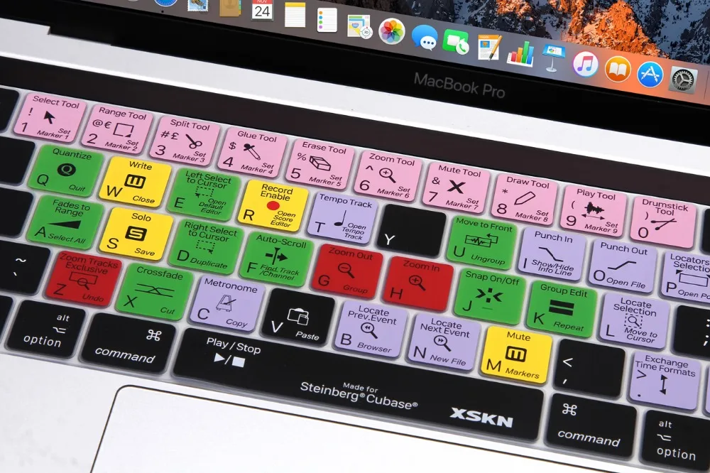 XSKN для клавиатуры steinберга Cubase кожа Apple Magic макет США и ЕС функциональный