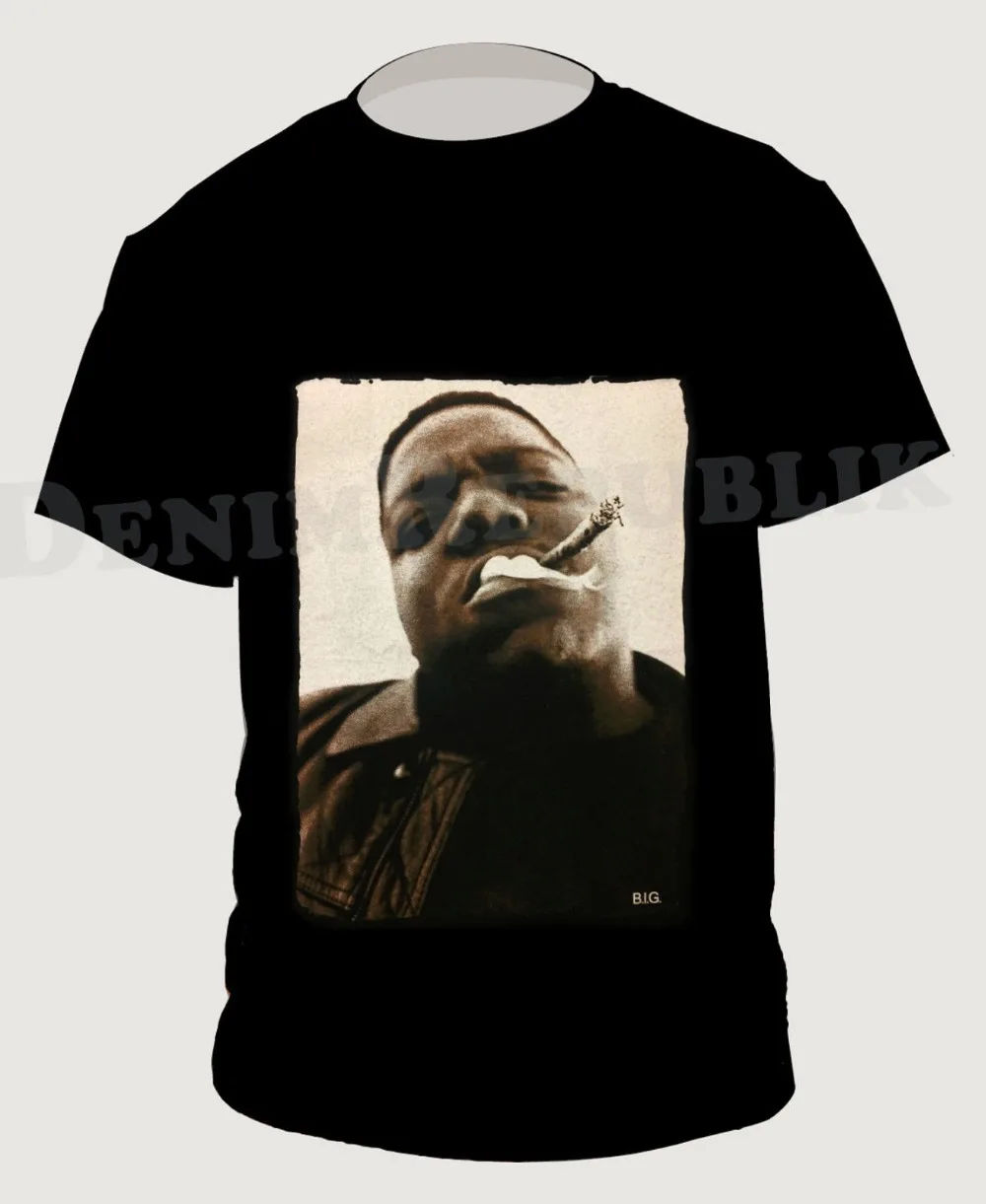 Известный B.I.G. Черная Мужская футболка Biggie Smalls в стиле хип-хоп новинка 2019 модные