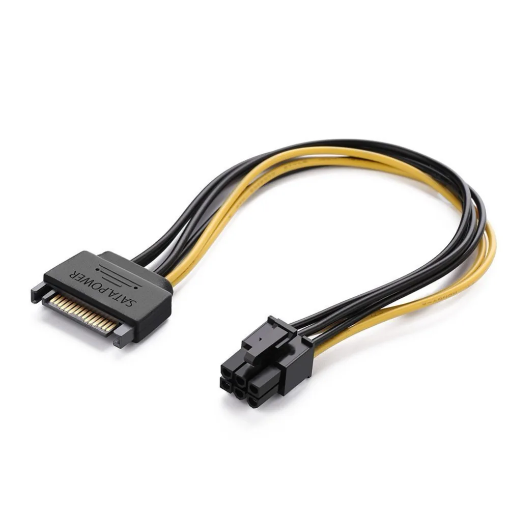 Кабель питания SATA 15 Pin 6 PCI Express видеокарта кабель адаптер шнур|Компьютерные кабели