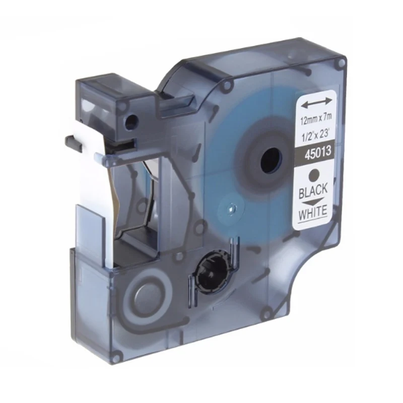 XIJIN LT 45013 совместим Dymo этикетка лента черного цвета на белом 12 мм * 7 м Letratage Labelmanager
