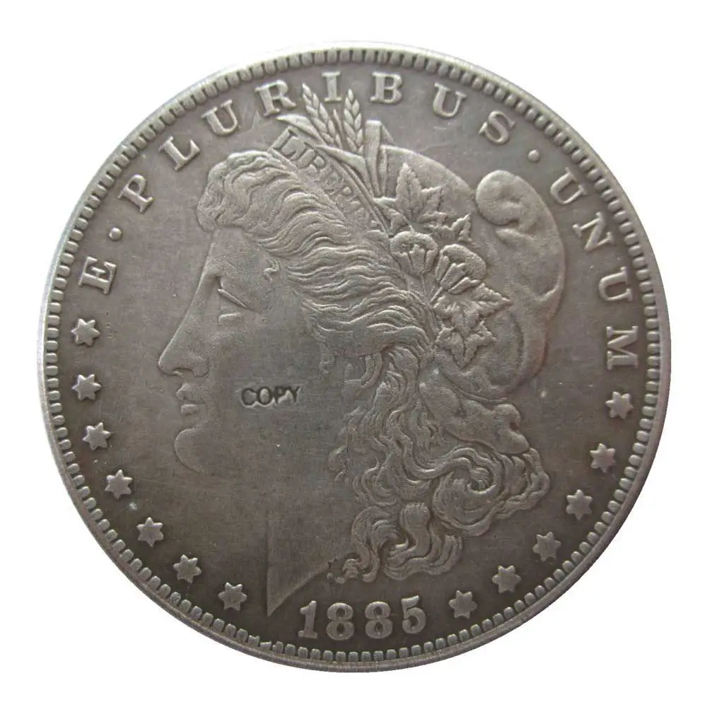 Два уход за кожей лица монеты моргановский доллар 1884/1884 1885/1885 1886/1886 1887/1887 1888 1889 два во главе с монета Двусторонняя долларов кошелек монеты - Цвет: 1885  Old Color