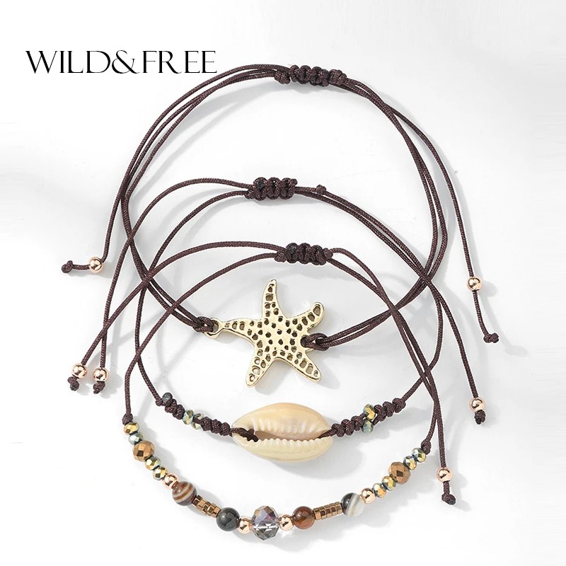 Wild & Free 2019 Новые Летние браслет морской звезды комплект ювелирных изделий для