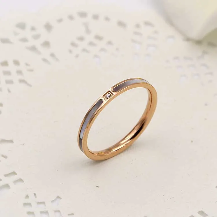 Женское кольцо с одним кольцом Martick золотистое из нержавеющей стали 316L маленьким