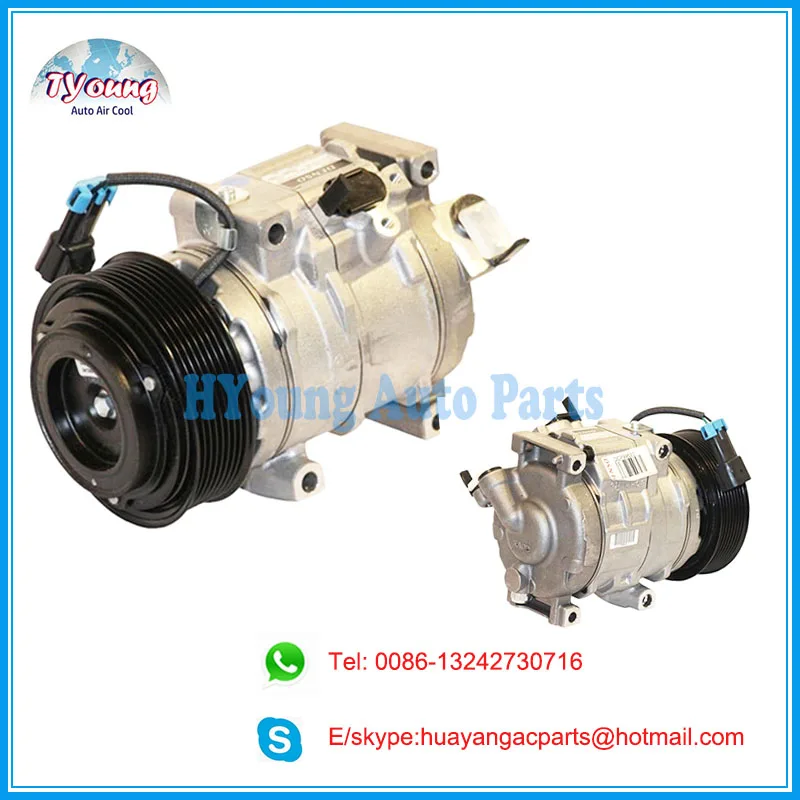 Компрессор кондиционера 10SRE18C для трактора John Deere 6105D RE284680 SE502697 прямой