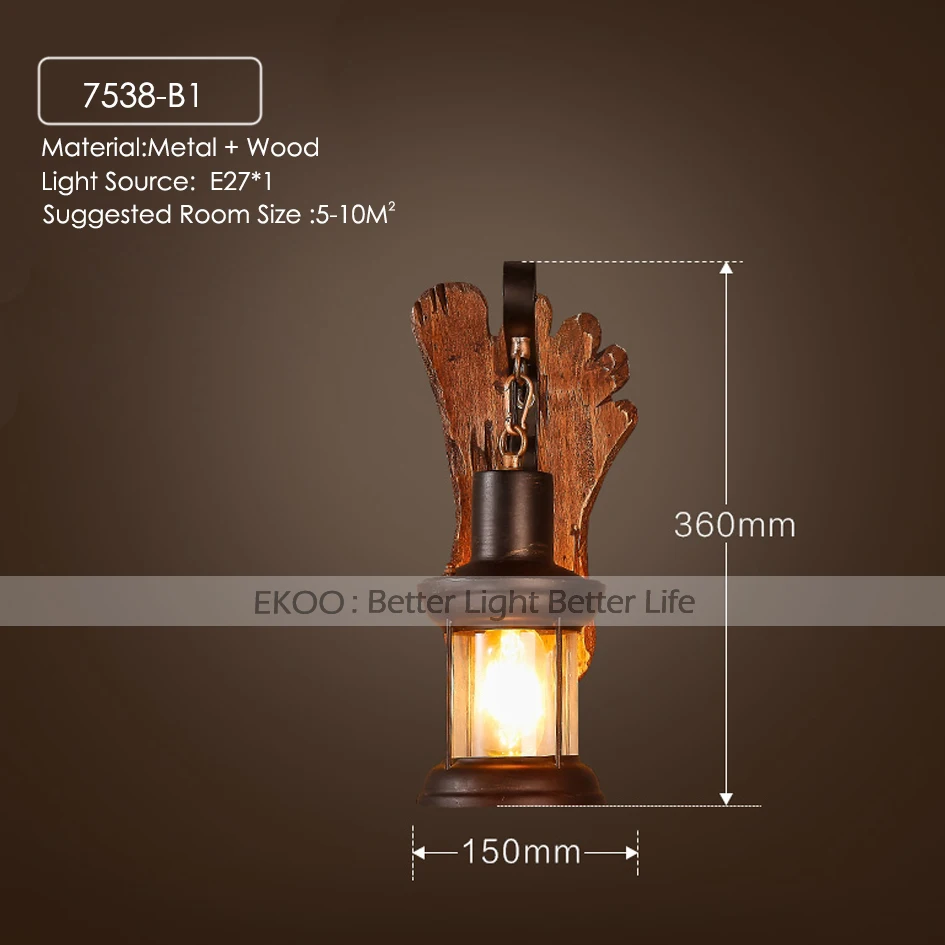 EKOO форма ноги Ретро промышленный деревенский стиль настенный светильник лампа