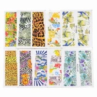 50 sheets mixed styles watermark leopard animal etc stickers nail art water transfer tips decals beauty temporary tattoos tools