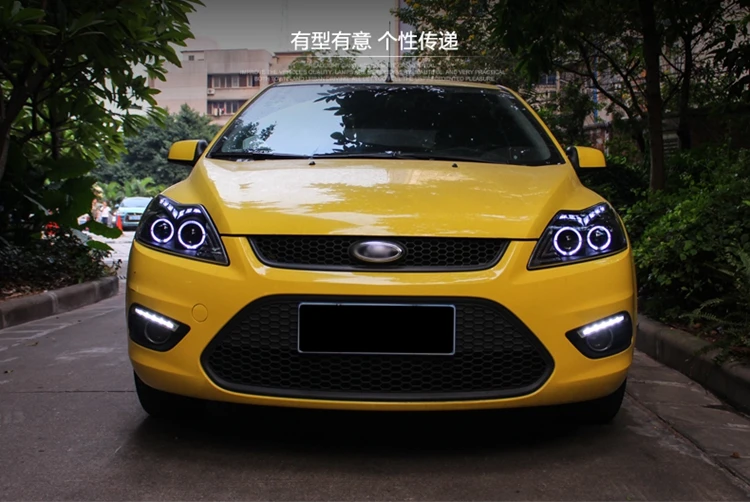 AKD автомобильный Стайлинг для Ford Focus фары 2009-2011 Focus 2 светодиодный налобный фонарь DRL Hid головной фонарь Angel Eye Bi Xenon луч аксессуары