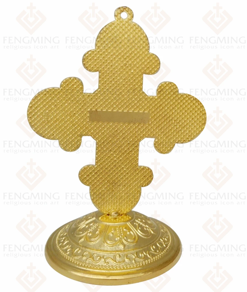 Дешевые кресты ST Benedict Crucifix Jesus золотые религиозные украшения металлические