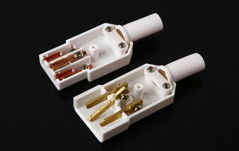 Высококачественный 3 контактный Штекерный и гнездовой разъем питания медный