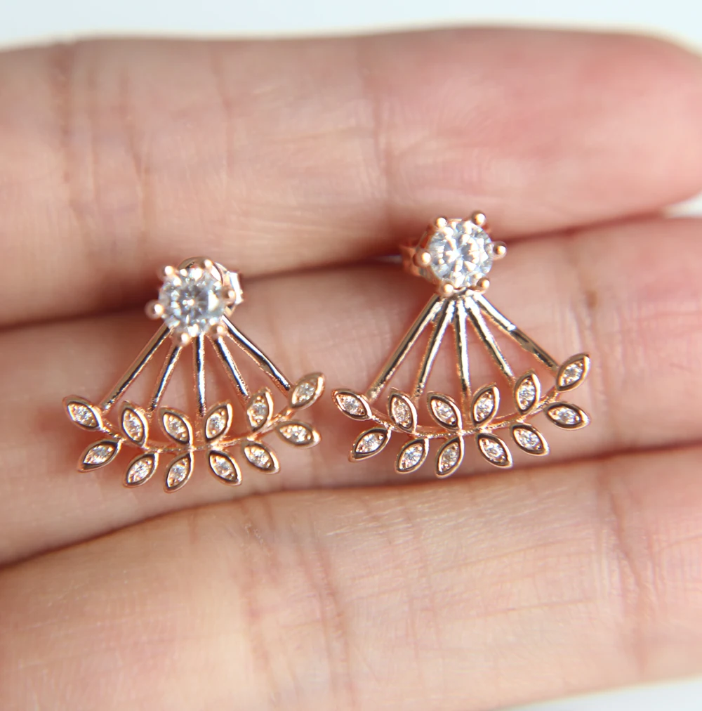 2019 модные богемные длинные серьги уникальные с микро закрепкой листьев из