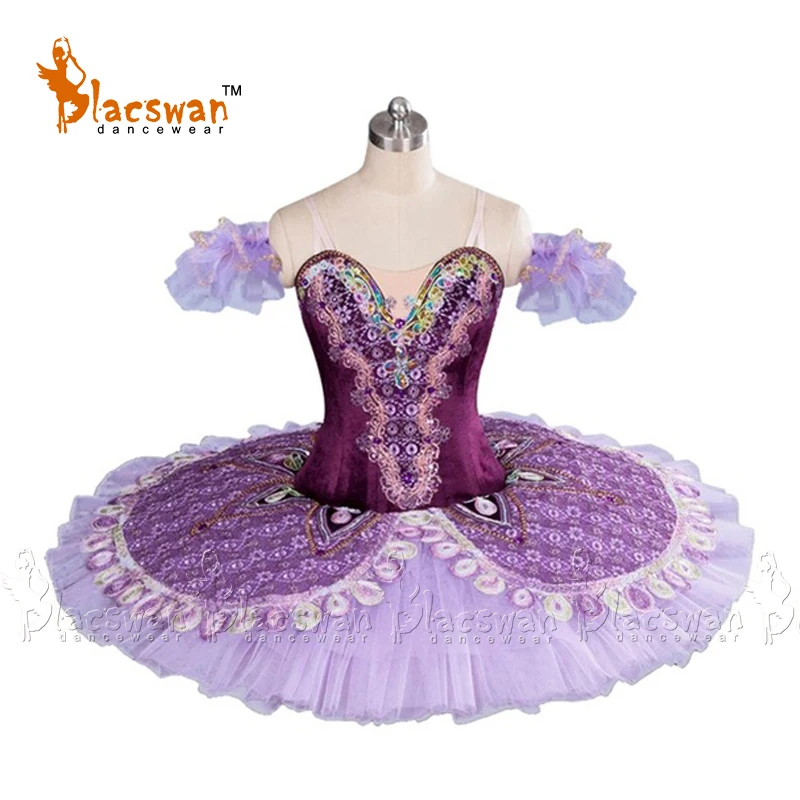 

Фиолетовая бархатная лиловая Фея вариации Cosutume Sleep Beauty Fairy профессиональные Балетные тусы BT896