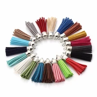 louleur 20pcslot 30mm55mm faux suede tassel pendants charms leather tassels for keychain cellphone straps diy earrings making