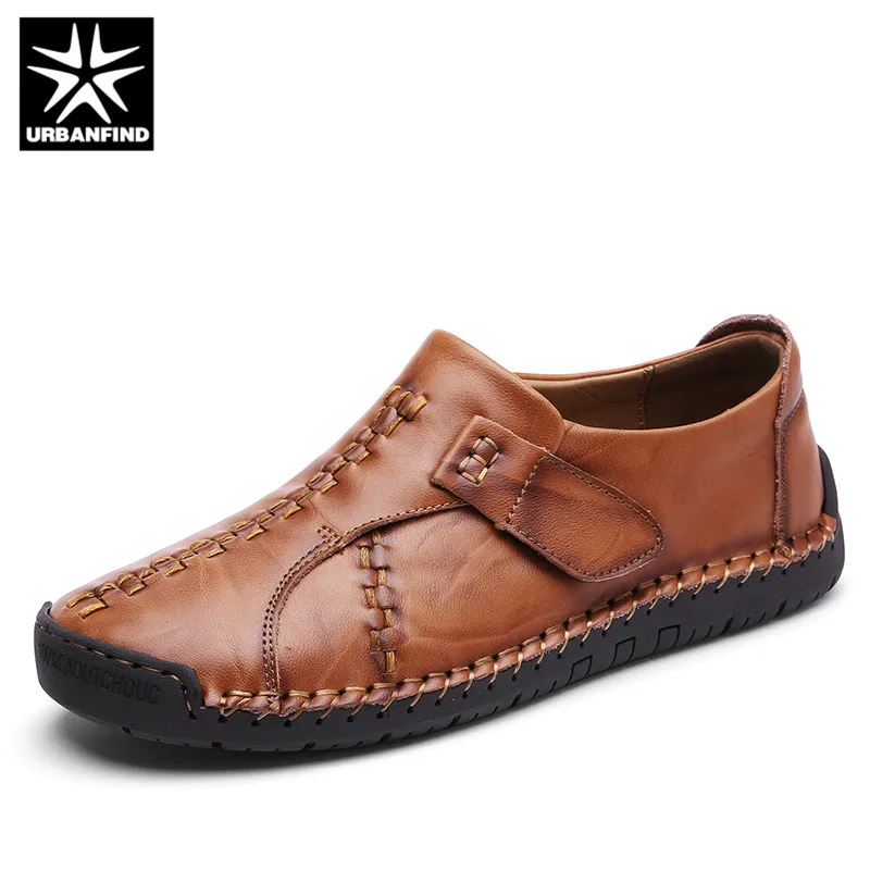 URBANFIND Luxury Design New Genuine Leather Loafers Men Moccasin Slip On Sneakers Flat Causal Shoes Adult Male Boat | Обувь