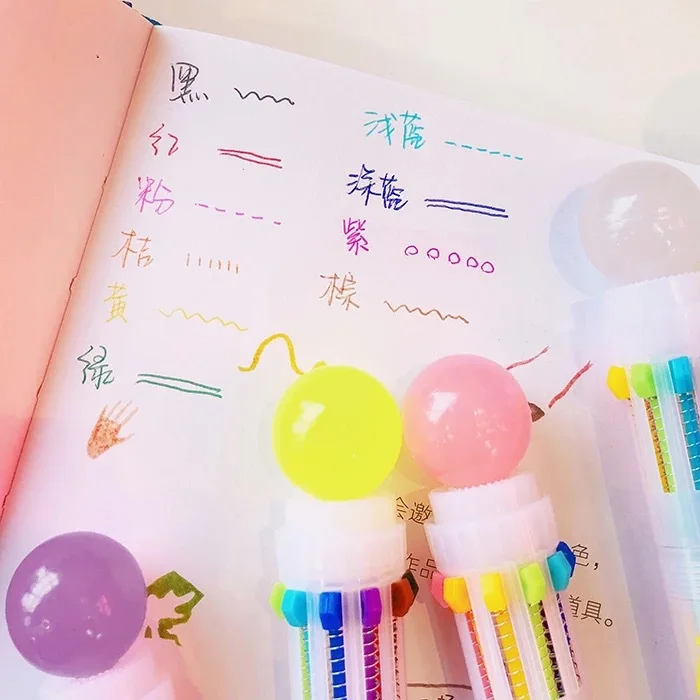 Ручка для домашней работы в японском стиле девочек 10 шт./лот разноцветная