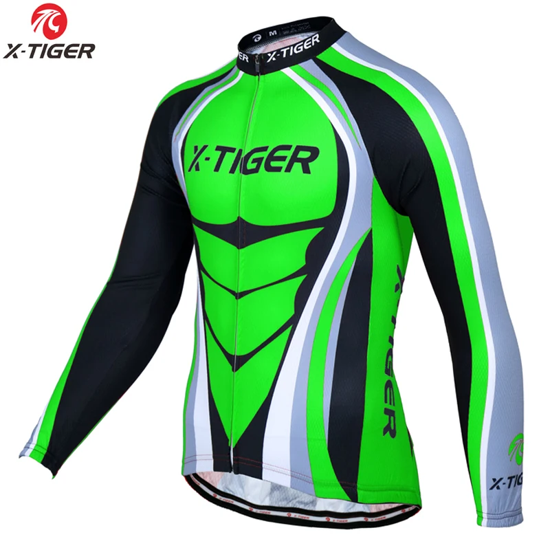 Winter Bike Jerseys X-Tiger Pro, зимняя флисовая велосипедная Джерси с длинным рукавом, одежда для горного велосипеда, термальная одежда для велосипеда Invierno Maillot Ropa Ciclismo - Цвет: Winter Bike Jerseys