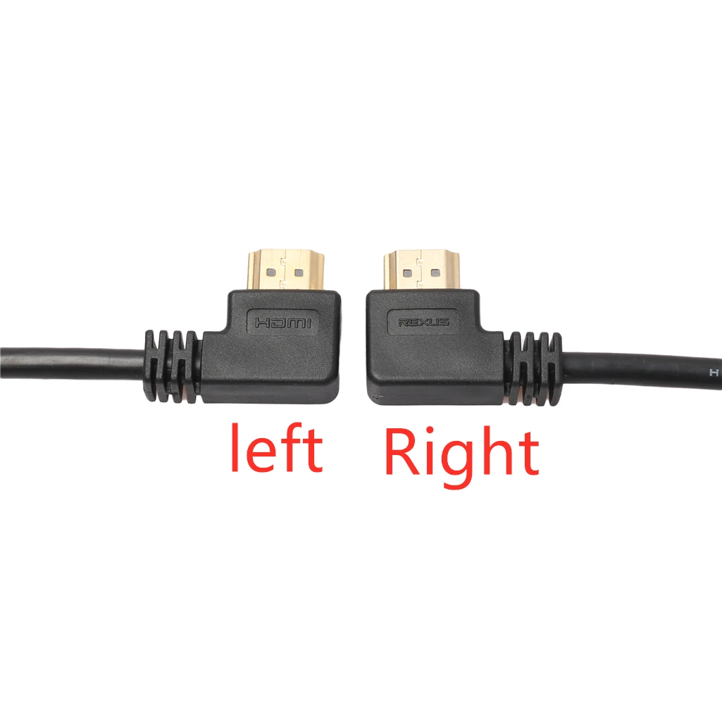 REXLIS Позолоченные 90 градусов влево/вправо HDMI кабель-удлинитель мужчин и женщин V1.4