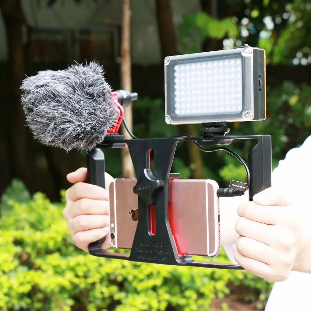 Ulanzi смартфон видео Rig Vlogging запись ручка чехол Filmmaking стабилизатор держатель для