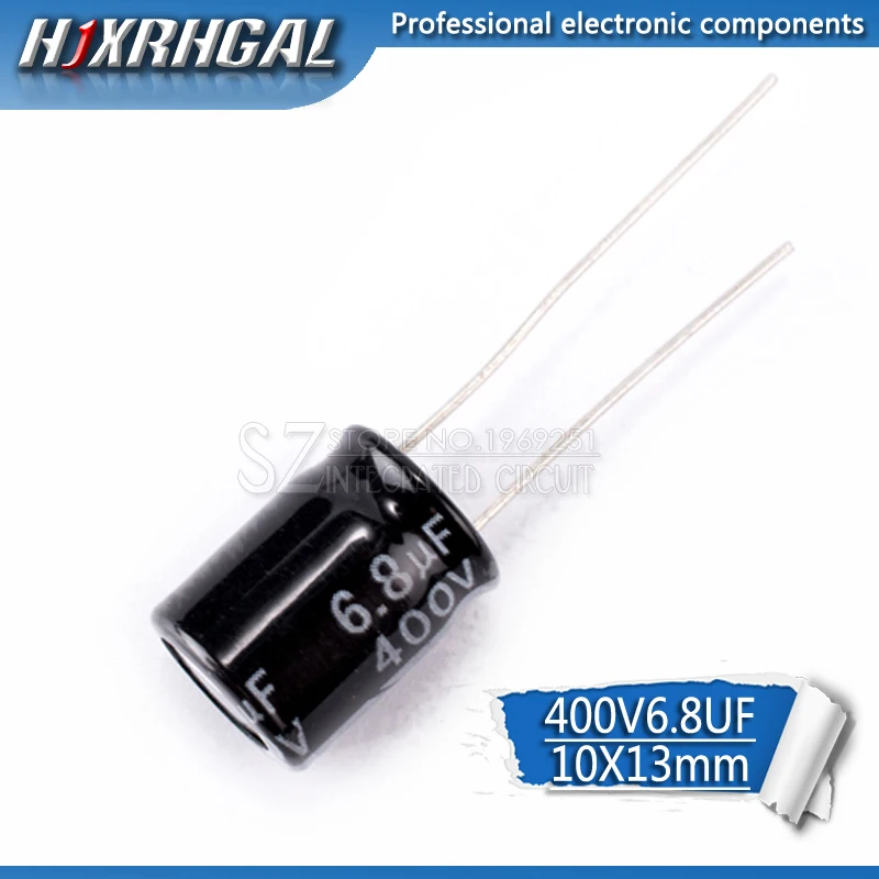 

10PCS Higt quality 400V6.8UF 10*13 6.8UF 400V 10*13MM Electrolytic capacitor hjxrhgal