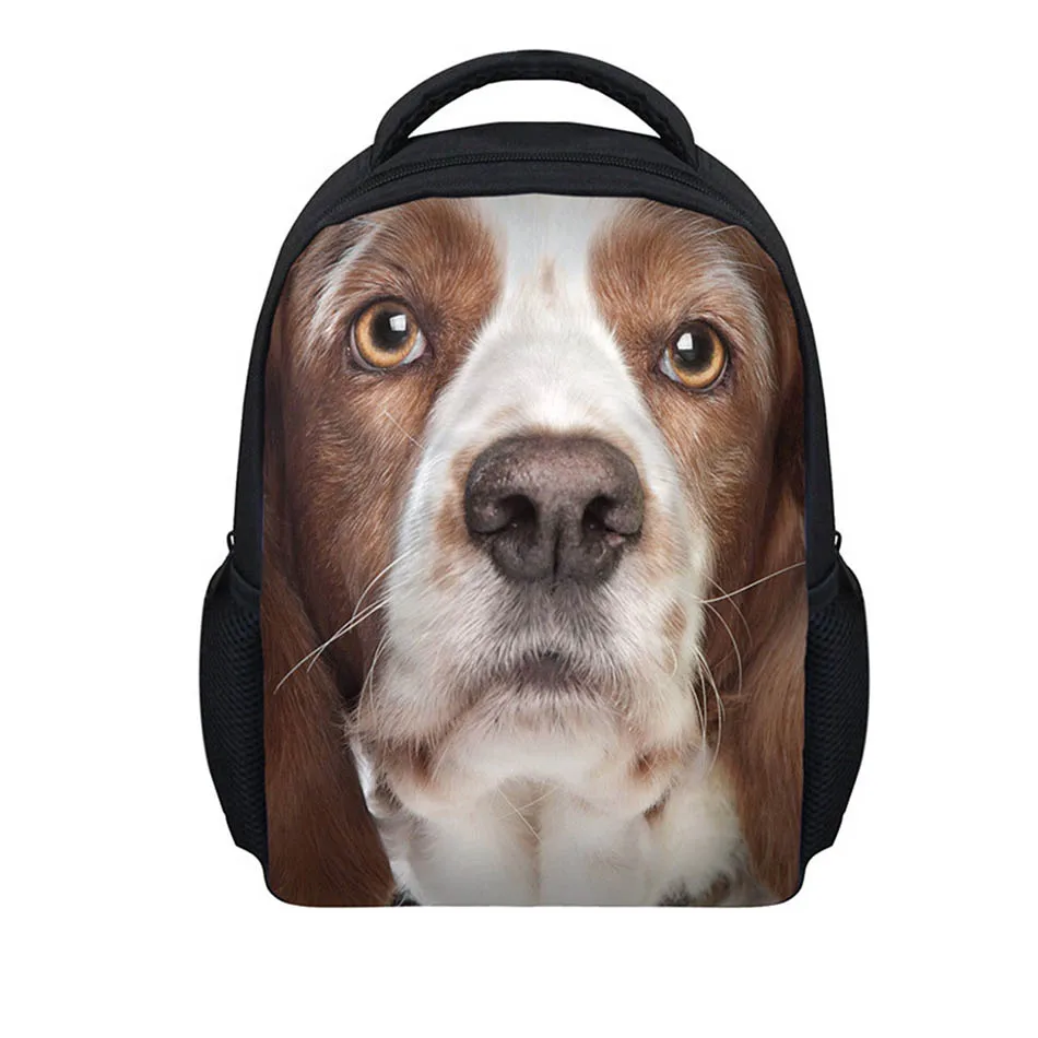 Бесшумный дизайн милый собака кот 3D печать рюкзак на плечо для подростков