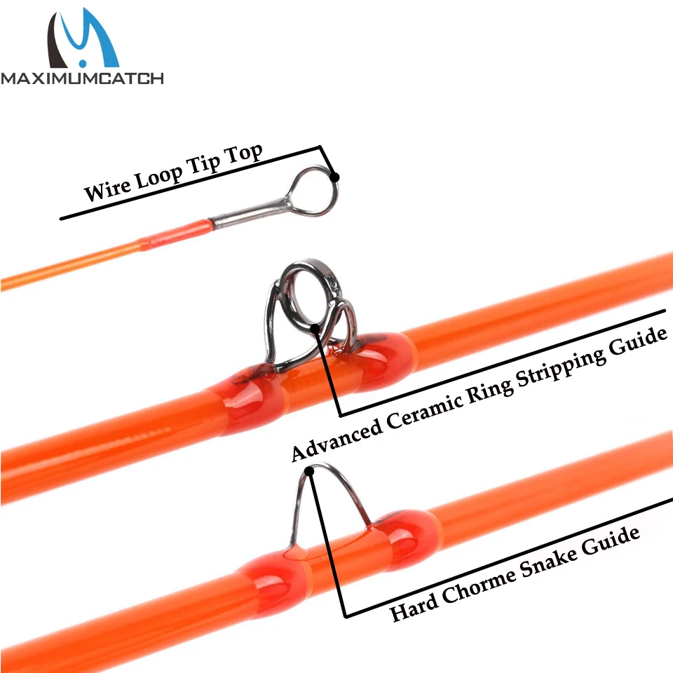 Стекловолоконная Удочка Maximumcatch для ловли нахлыстом дорожная UniGlass с трубкой