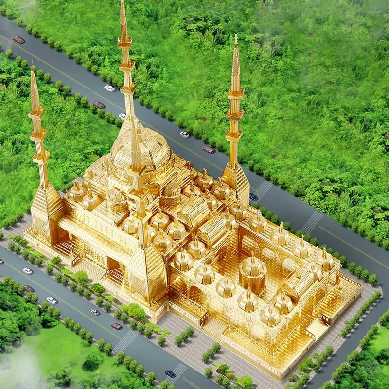 Piececool 3d металлические нано-головоломки Сердце Чеченской мечети, сборные модели, наборы P060-G, DIY 3D лазерная резка, пазлы, игрушки