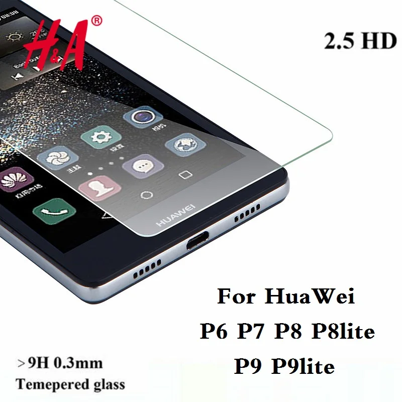 9H 0,3 мм Премиум Закаленное стекло для huawei Ascend P6 P7 P8 P9 Защитная пленка для экрана P8 P9 lite