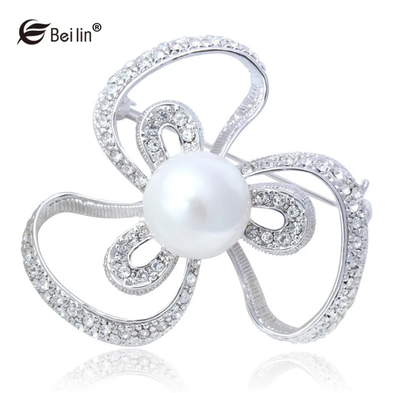 Бейлин Для женщин цветок брошь Шпильки полный свадебные туфли со стразами