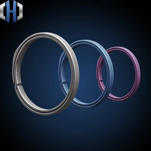 Кольцо для ключей из титанового сплава TC4, серого цвета, 202633 мм