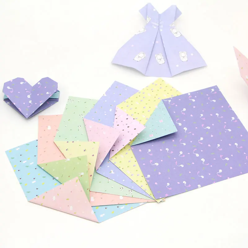 17 см бумажная оригами Счастливая звезда двусторонняя печатная Цветочная бумага