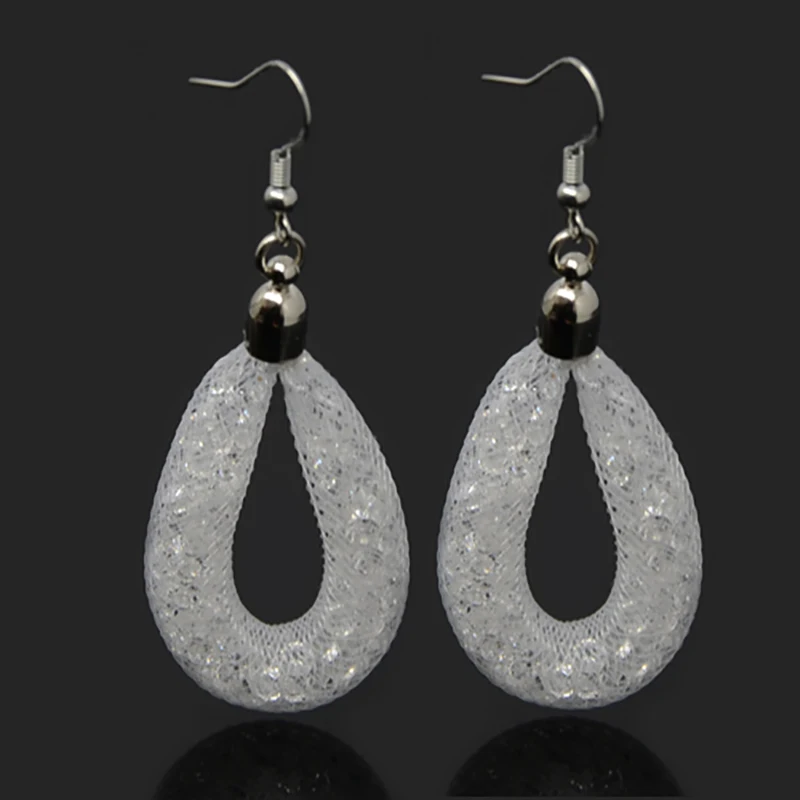 Серьги подвески в виде сетки с крошечными камнями|mesh earrings|crystal drop earringscrystal earrings |