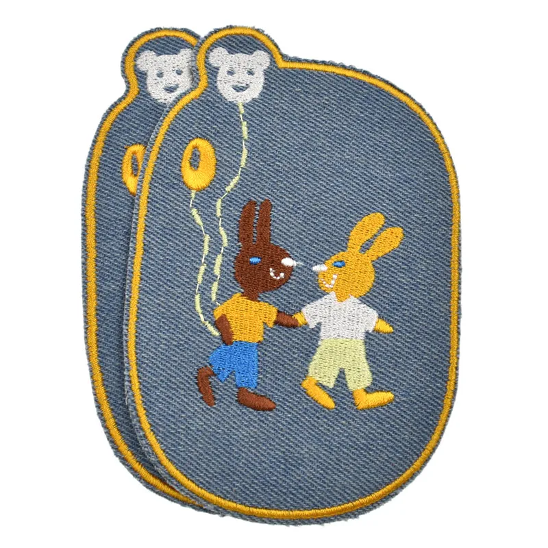 2 шт. джинсы для женщин нашивки ремонт колена гладить на ковбойском патч ручной