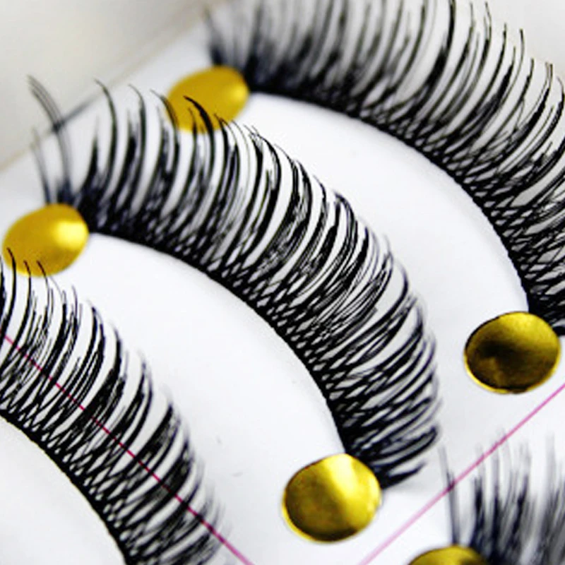 10 пар черных накладных ресниц для макияжа инструменты наращивания из хлопка