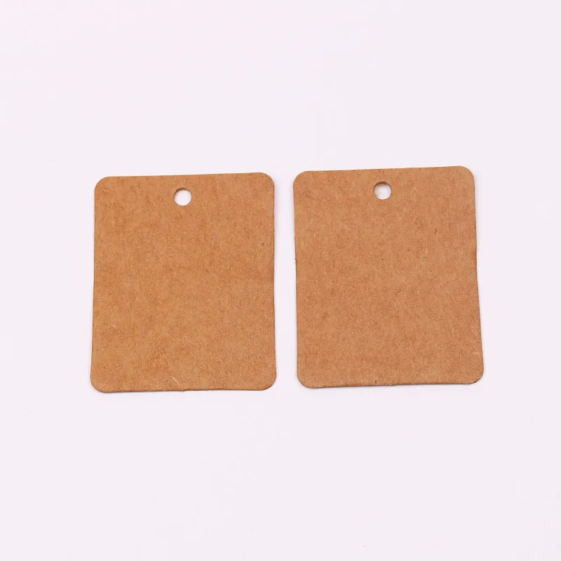 Оптовая продажа 100 шт./лот крафт бумажные карты 3х4 см коричневые картонные бирки