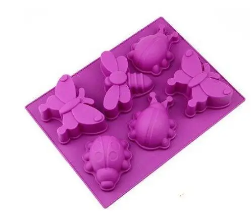 6 Cavities Butterfly dragonfly Silicone Cake Baking Mold Pan Muffin Cups Handmade Soap Moulds Biscuit Chocolate Ice Cube | Дом и сад