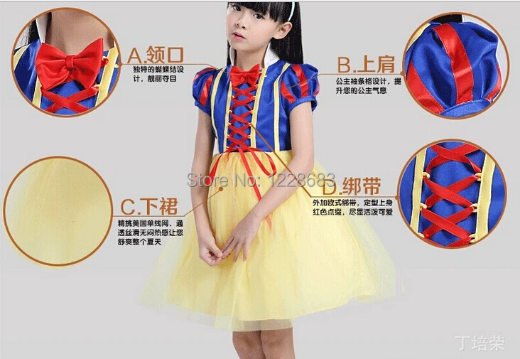 Новинка весна лето фэнтезийное платье Branca De Neve для детей и девочек фантазия
