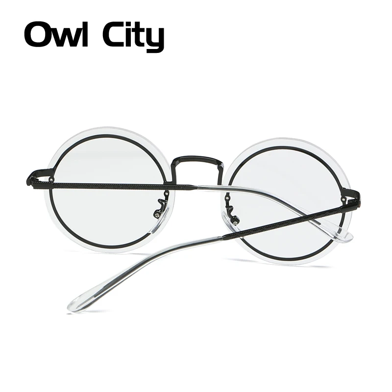 

Women Eyeglasses Brand Designer Round Alloy Frame Print Women Optical Clear Len Glasses Unisex Eyeglasses Frames For Man