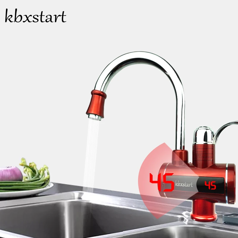 Kbxstart кран с подогревом воды домашний кухонный сенсорный кран для нагрева горячей воды с электрическим душевым 220 В индукционный нагреватель мгновенные Водонагреватель