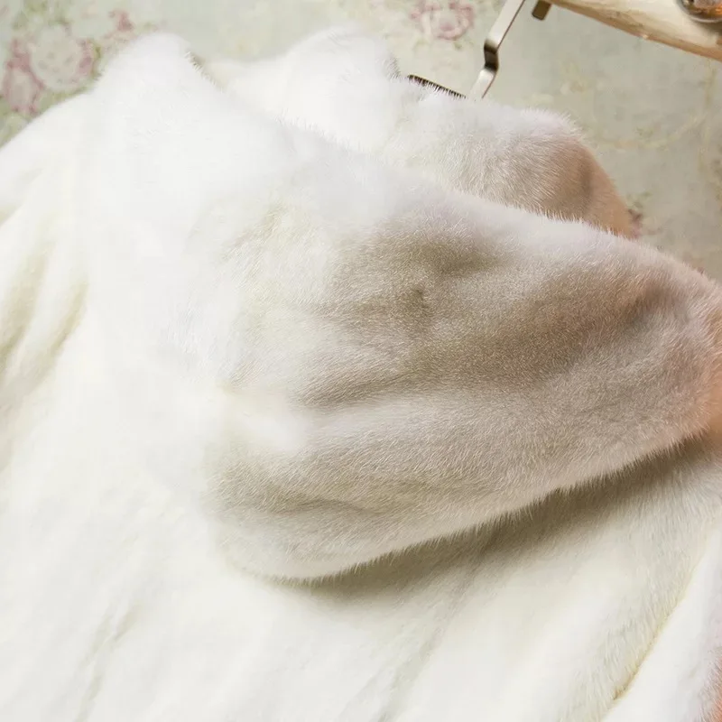 2021 бренд класса люкс для женщин натуральная норковая Меховая куртка длинная