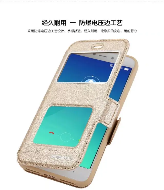 Роскошный кожаный чехол книжка с подставкой для Huawei Nova 2i защитный окошком