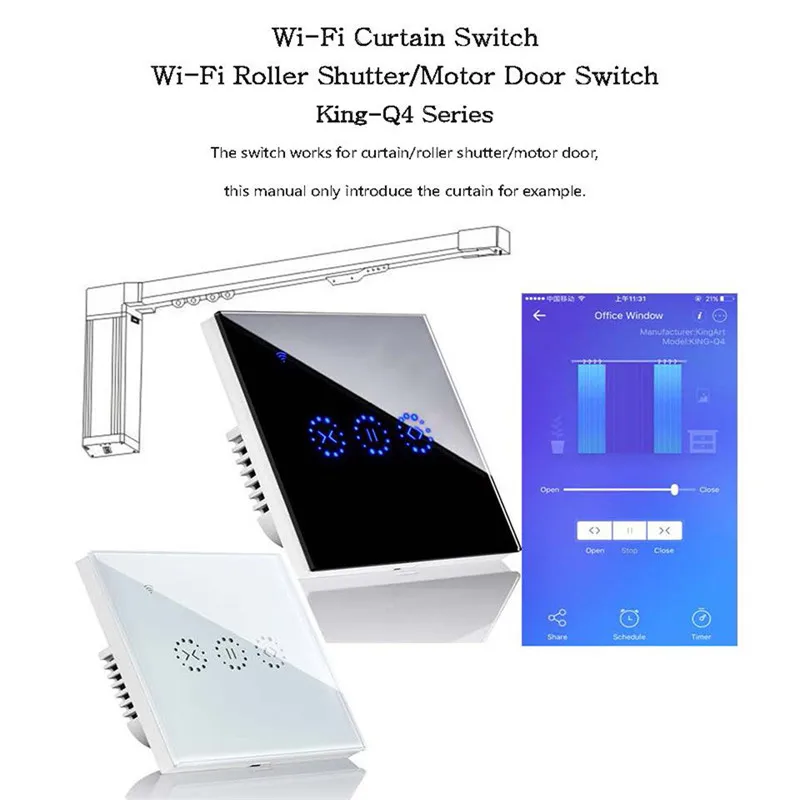 Умный дом Wifi переключатель электрические сенсорные жалюзи занавес Ewelink