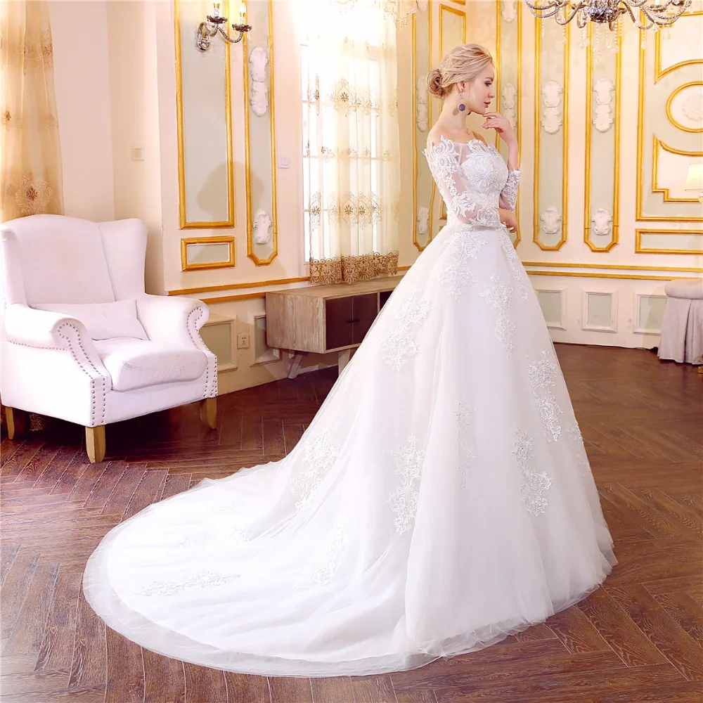 2018 лодка средства ухода за кожей шеи Vestido De Noiva индивидуальный заказ молния Кнопка